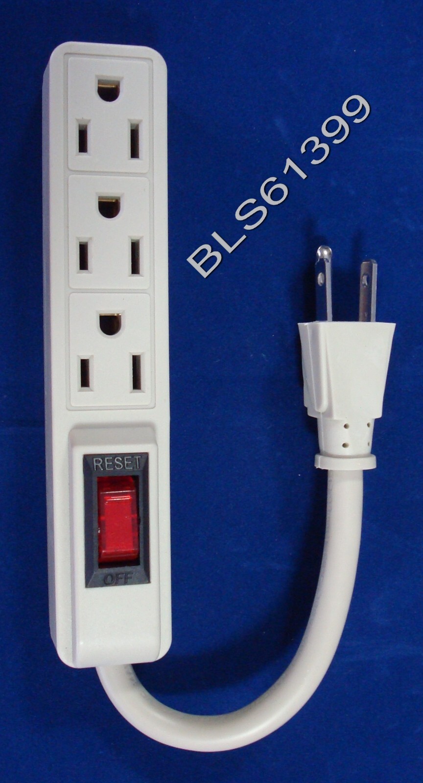 Electrical 3 Outlet POWER STRIP AC Wall Plug Electric Splitter with Power Switch