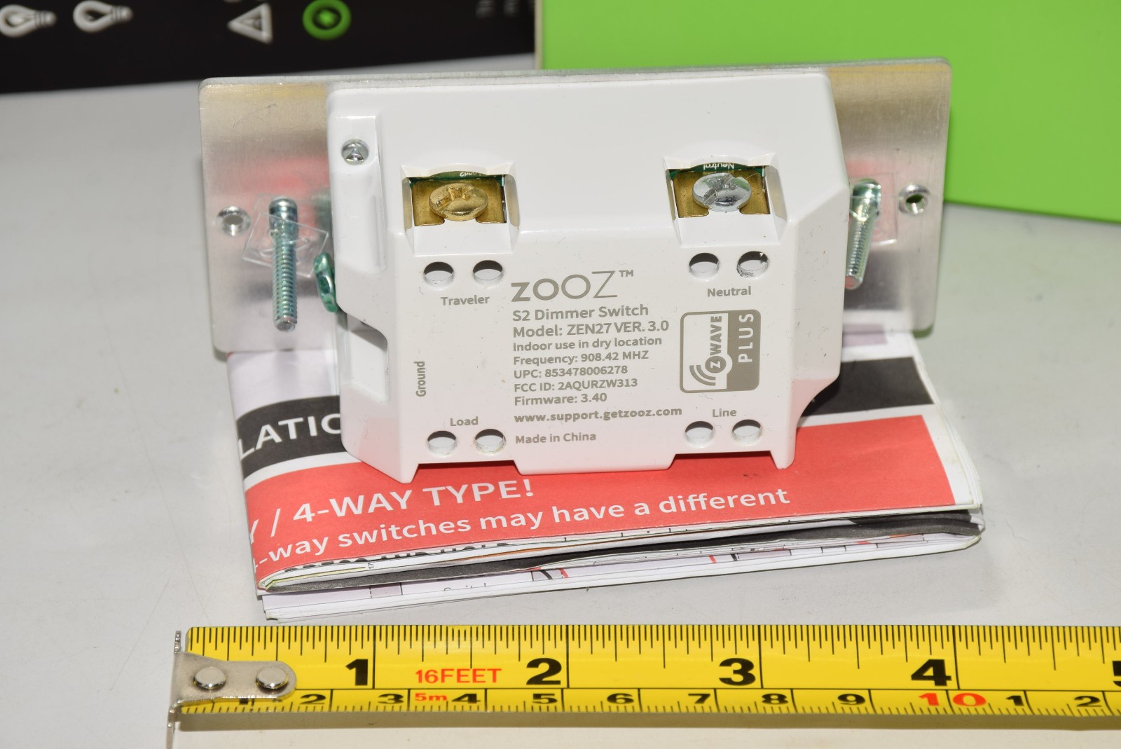 Zooz ZEN27 Ver 3.0 Z-Wave Plus S2 Smart Dimmer 3.0 Switch NEW OPEN BOX