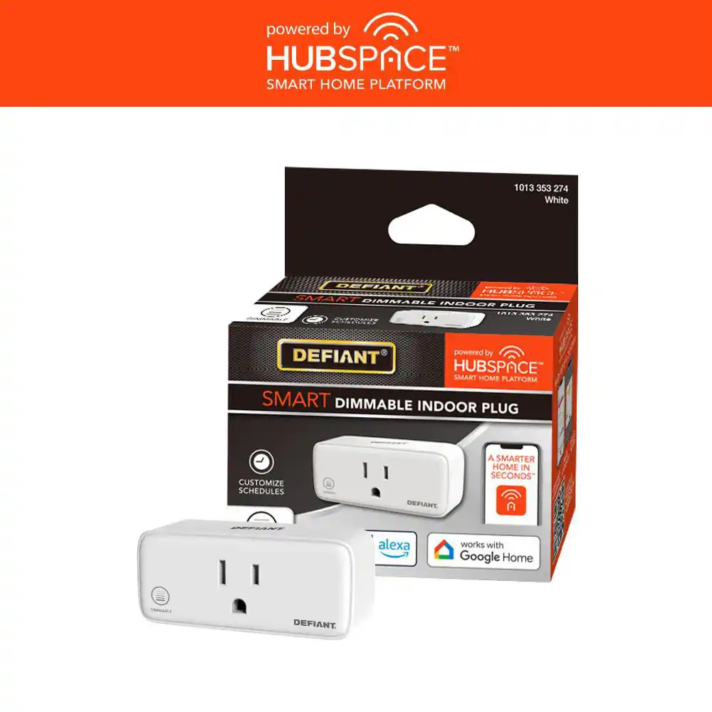 120-Volt Indoor Smart Stackable Dimmer and Timer Wi-Fi Bluetooth Single Plug Out