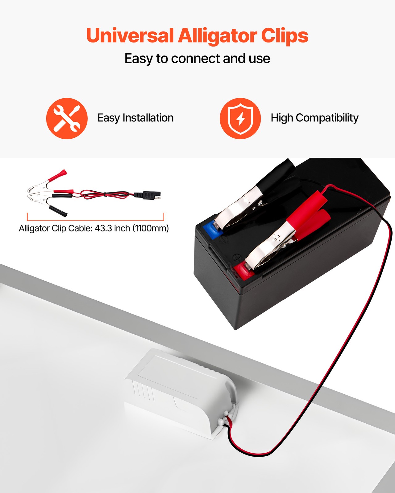 VEVOR Solar Battery Trickle Charger Kit 20W 12V with Built-in MPPT Controller