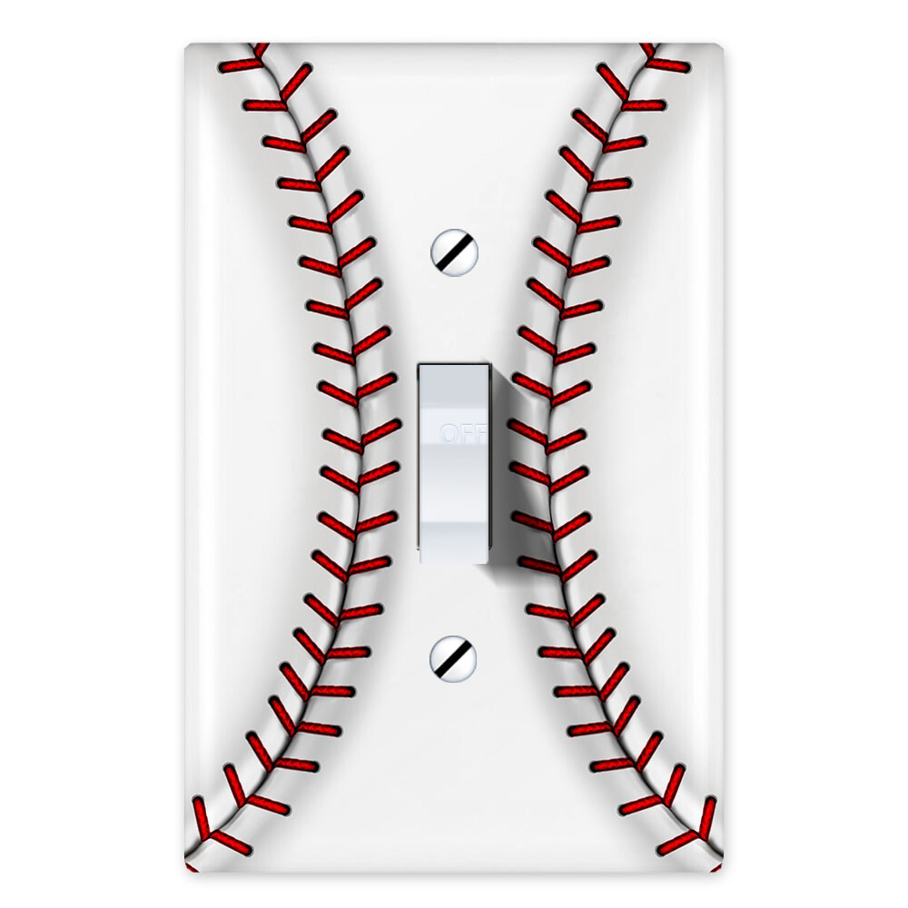 1-Gang Single Toggle Light Switch Wall Plate Cover for Sports Ball Player Fan