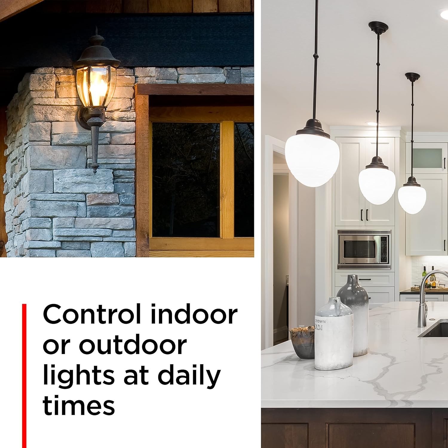 Elegant 24-Hour Dial Timer Switch for Lights & Fans – Override Function Included