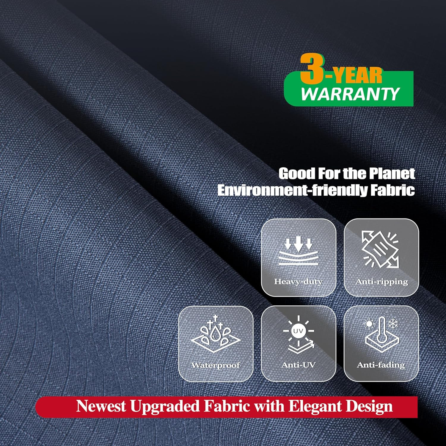 Heavy Duty Waterproof Anti-Uv Rip-Stop Fabric Extra Large Patio Furniture Covers