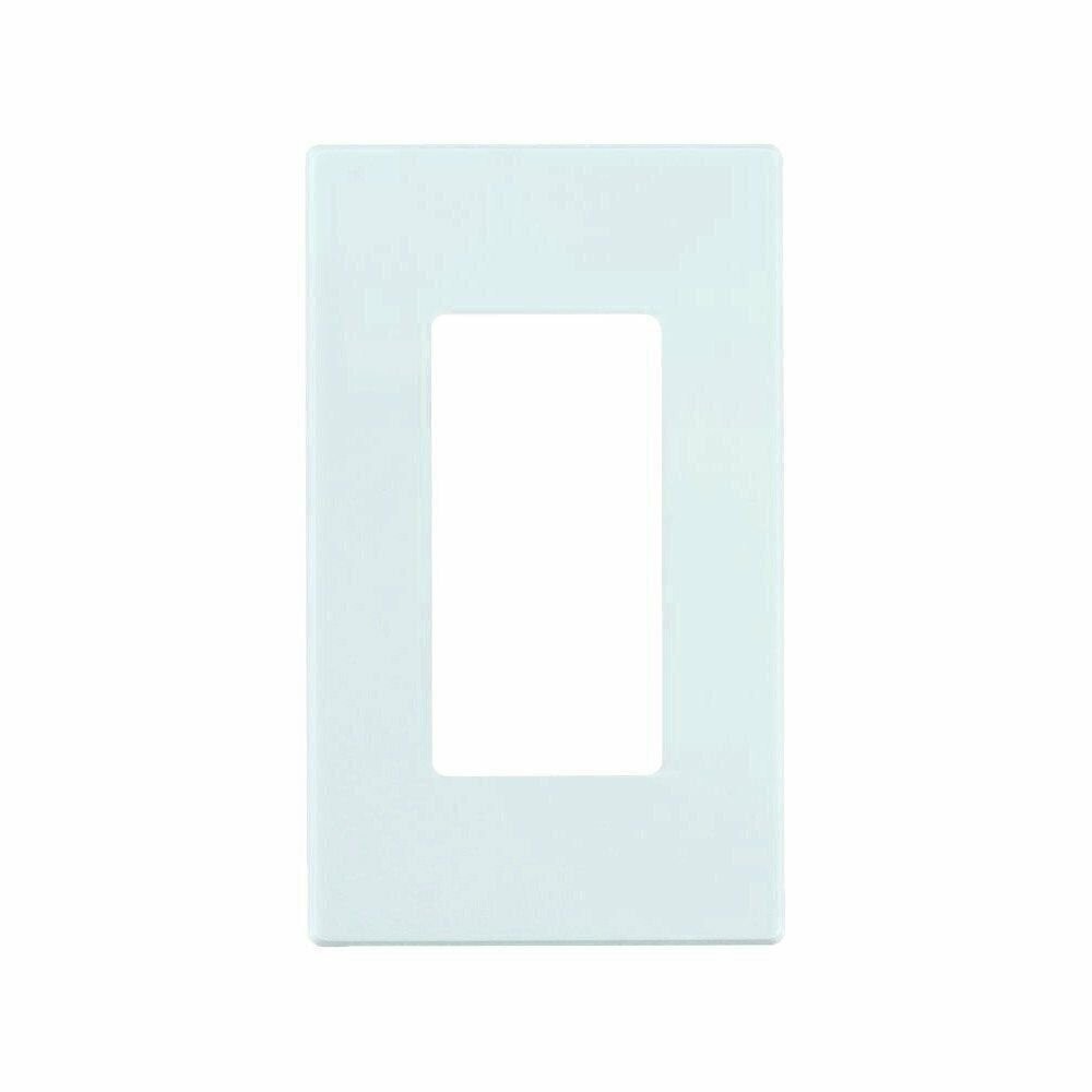 Leviton 80301-SW 1-Gang Decora Plus Wallplate Screwless Snap-On Mount, White