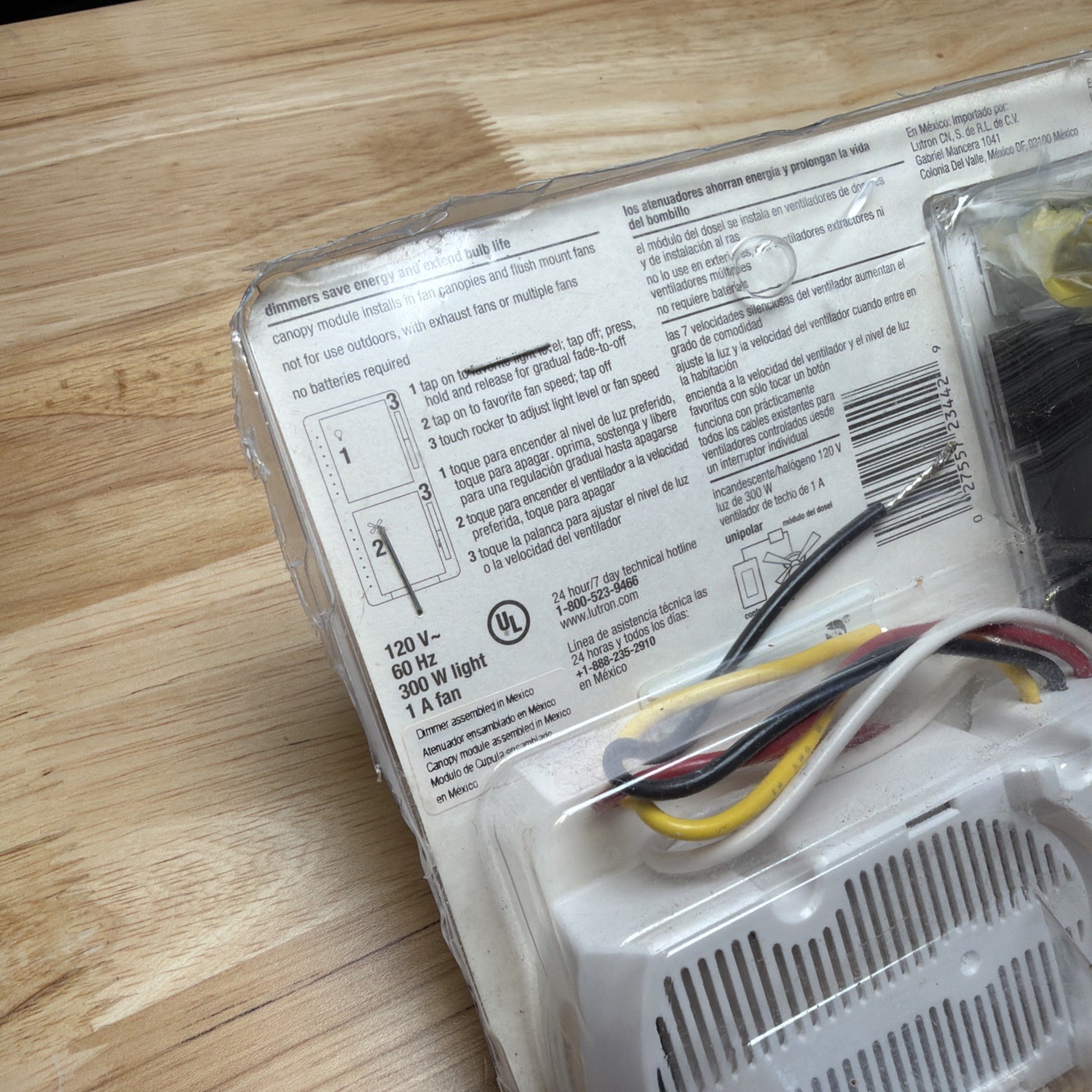 Lutron MA-LFQHW-WH Maestro Fan Control & Digital Dimmer Kit White NOS Sealed