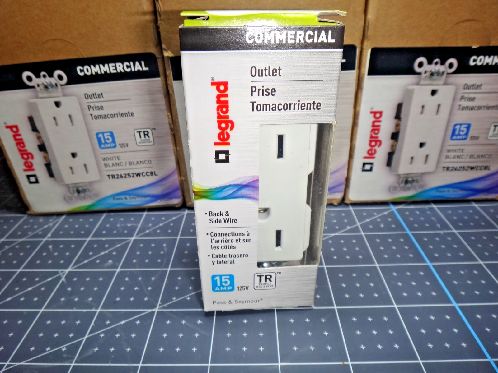 Lot OF 64 Legrand White 15Amp 125V Tamper Resistant Outlet TR26252WCC8L