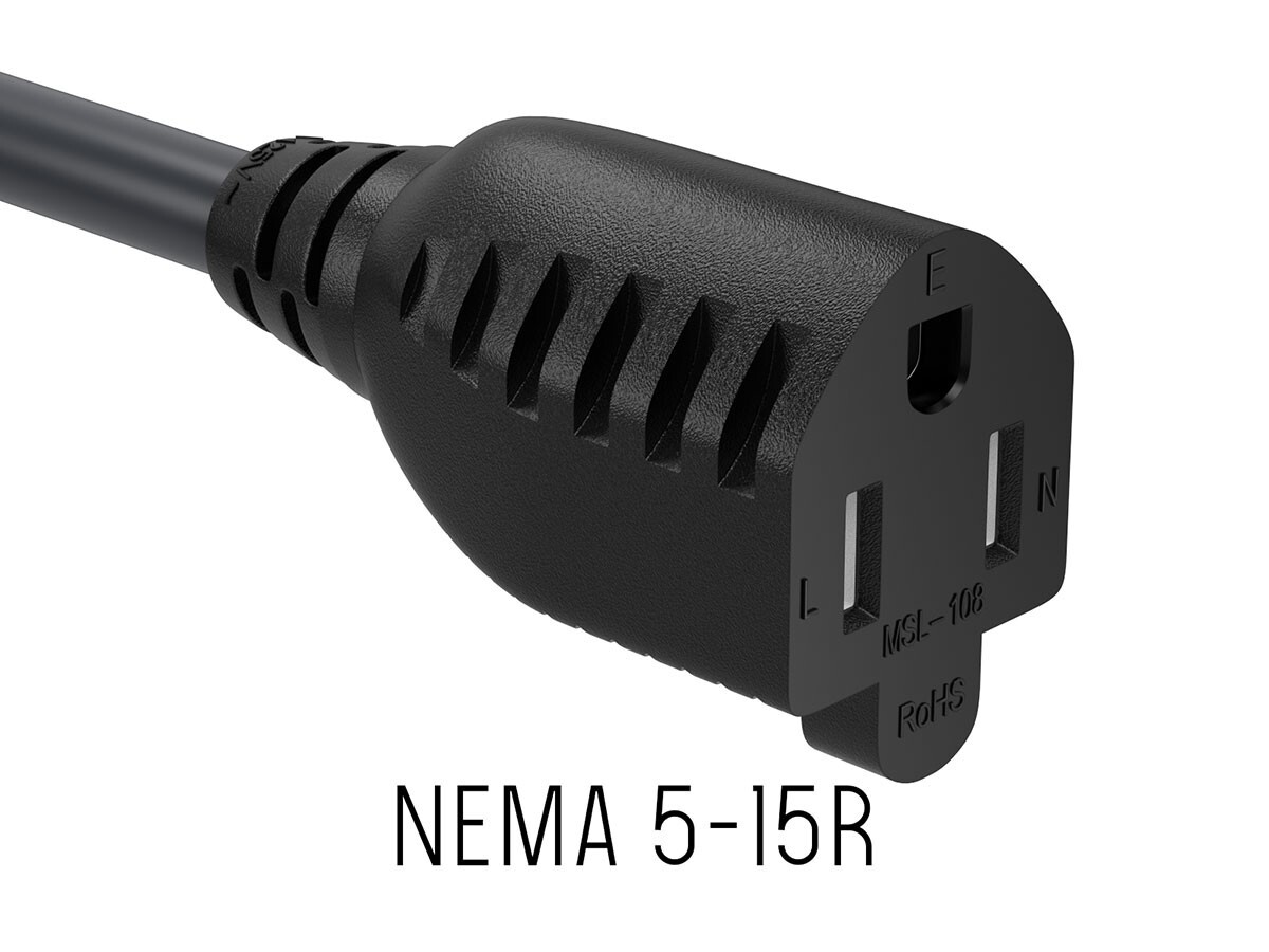 2ft NEMA 5-15P to 5-15R Heavy Duty Power Extension Cord, 14AWG SJT 15A/125V, …
