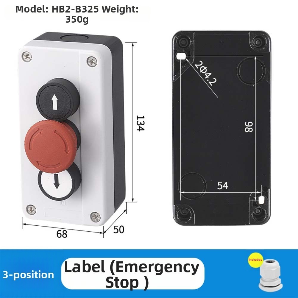 IP65 Push Button Waterproof Power Box Rubber Sealing Dustproof Protection