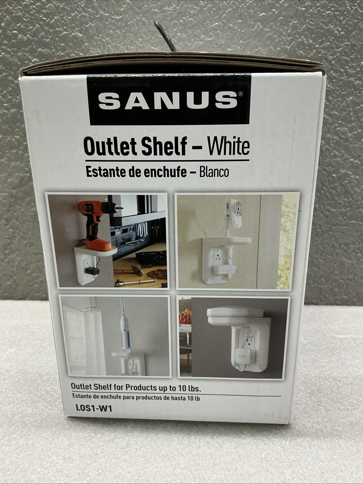 Outlet Shelf White SANUS Outlet Cover With A Shelf New