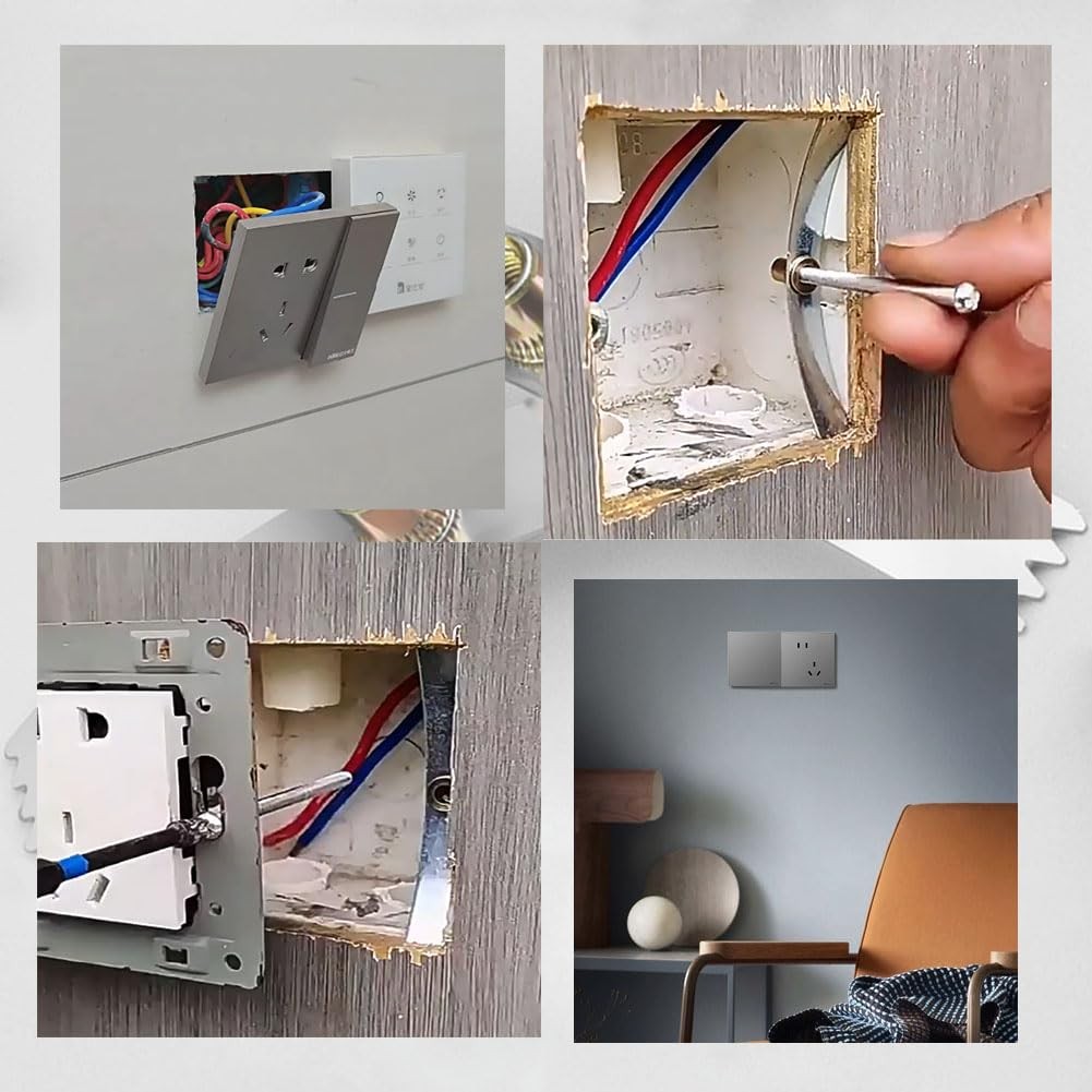 10 PCS 86 Type Concealed Wall Box Repairer Loose Electrical Outlet Fix
