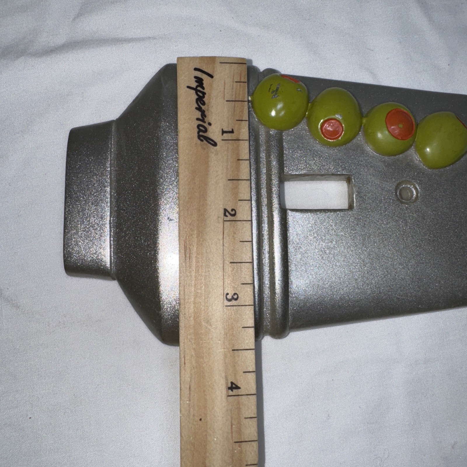 Borders Unlimited Resin Light Switch Plate Bar Martini Shaker Faux Steel