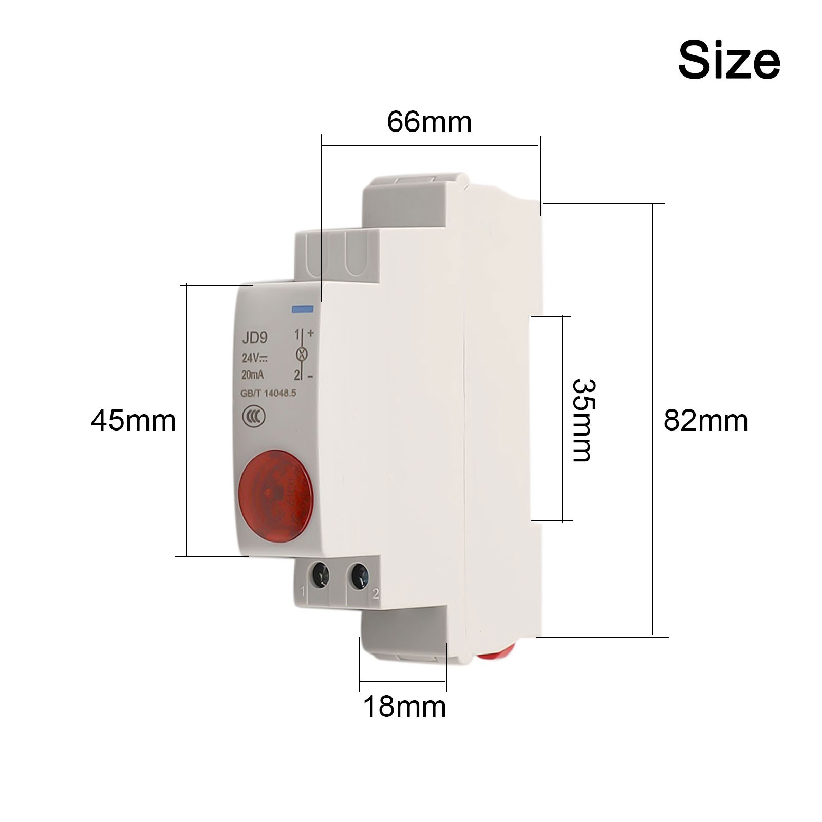Din Rail Mount LED Signal Lamp Din Rail Indicator For Electrical Lines