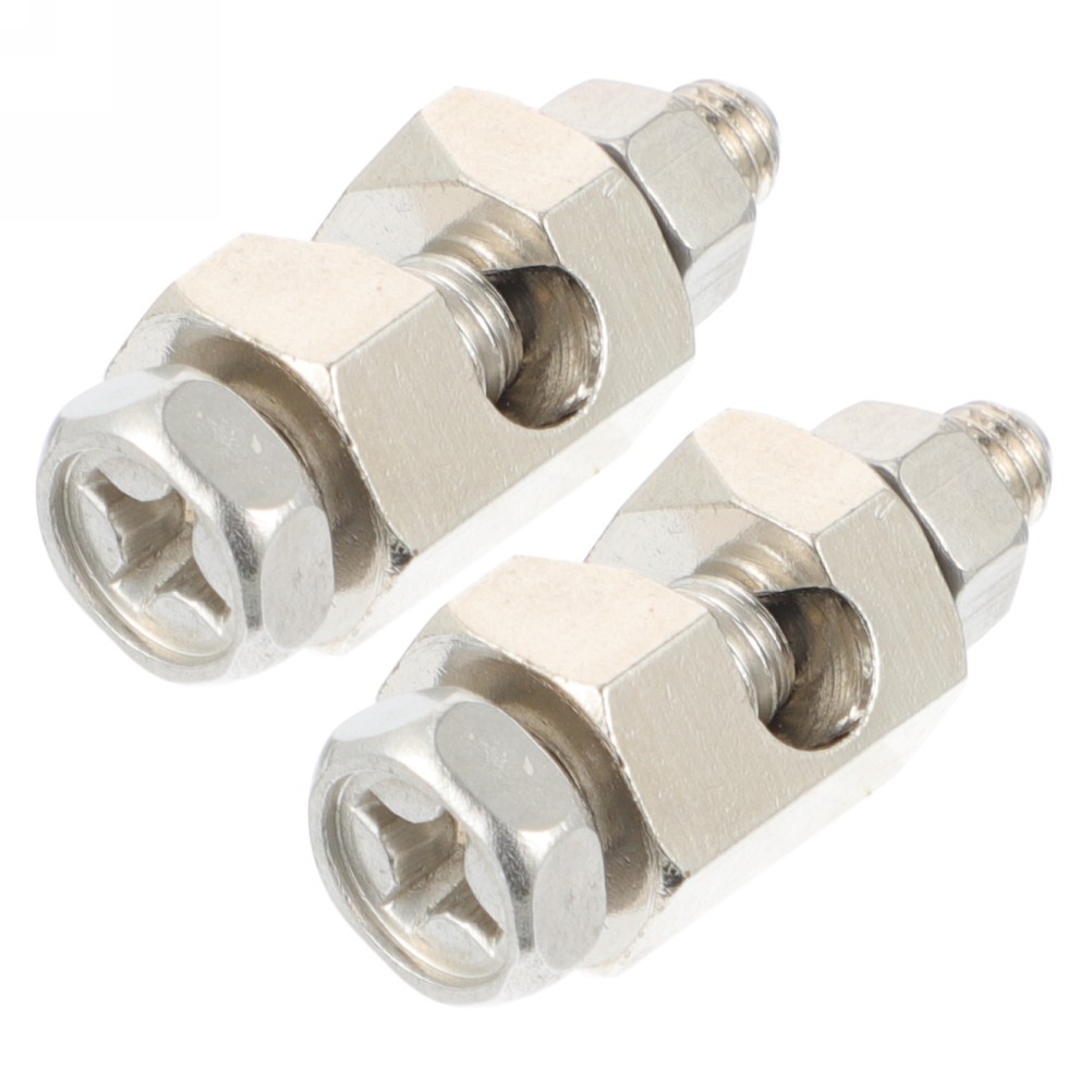 2Pcs Silver Solar Grounding Clip Cable Clamps Reusable Tin Plated Copper