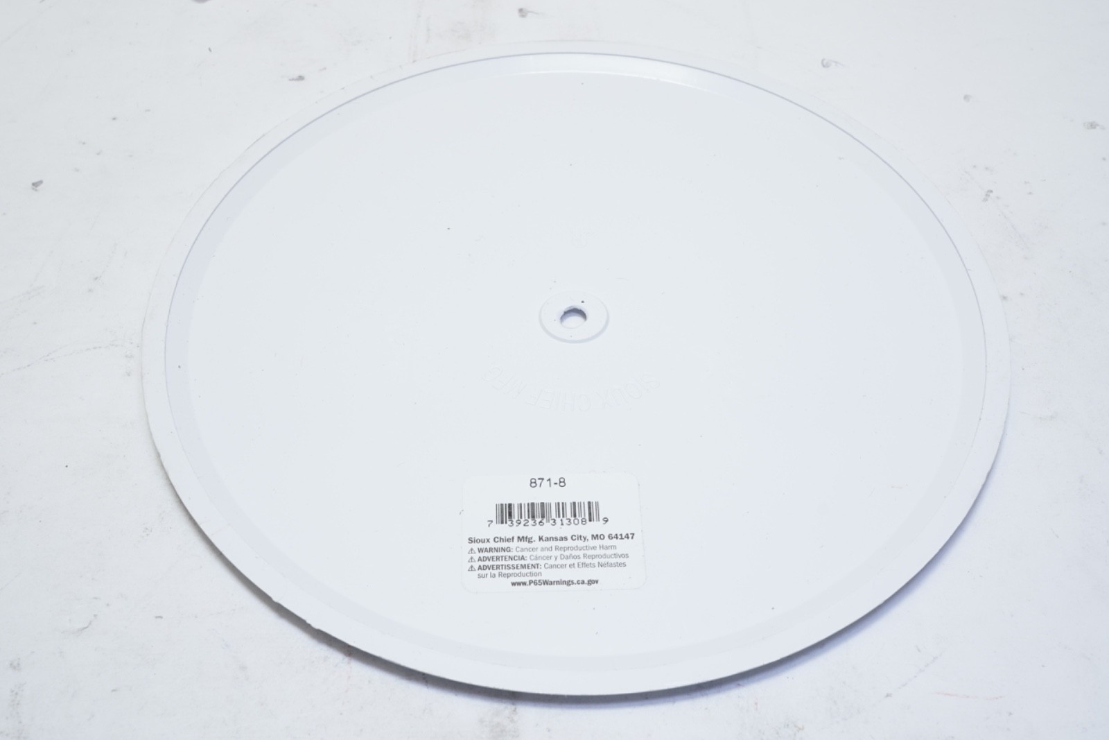 New Lot of 10 Sioux Chief 871-8 Flat Wall Cleanout Cover 8-1/2″ Dia Cover ABS