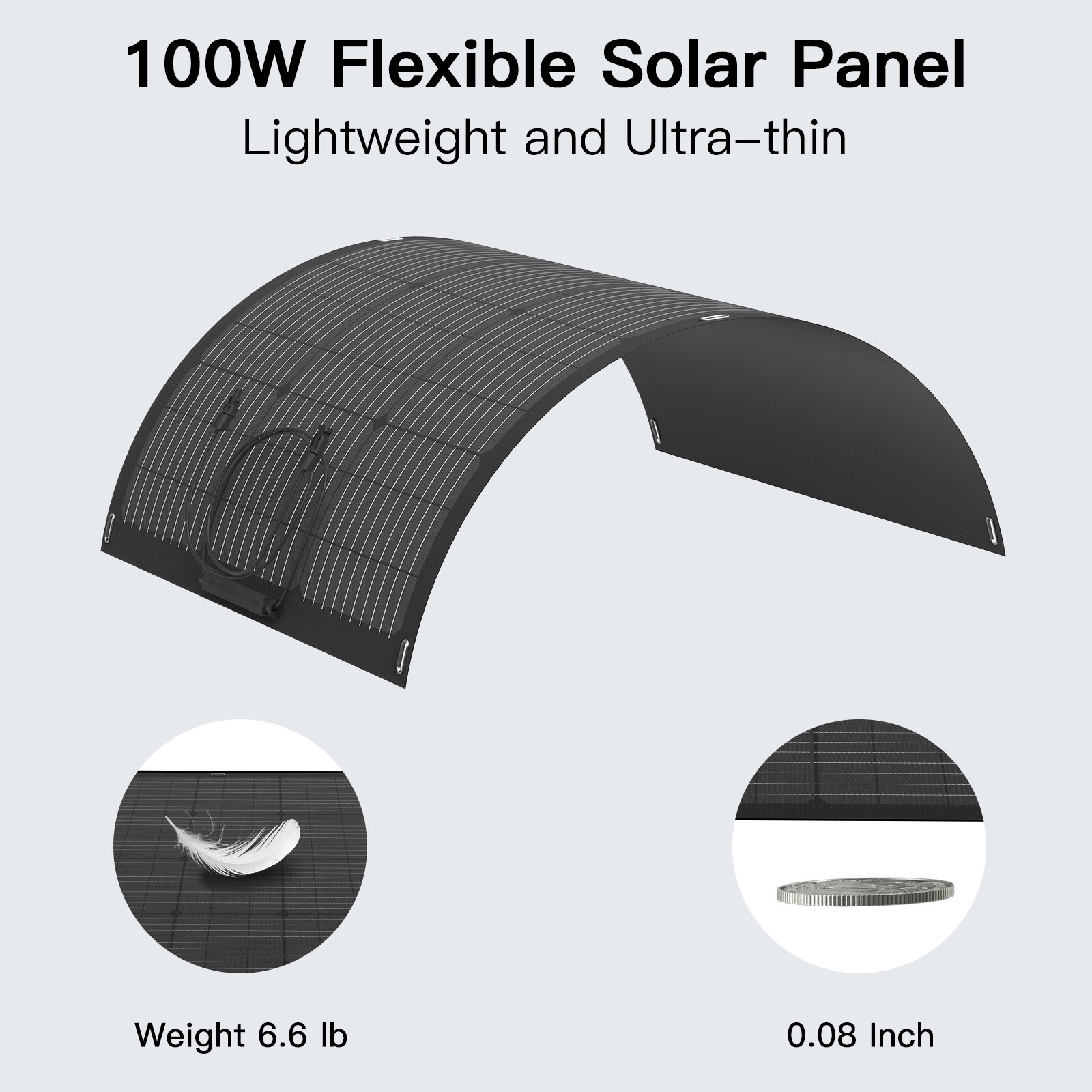 400W Flexible Solar Panel Portable Bendable 12 Volts Marine Camping Home Boat RV