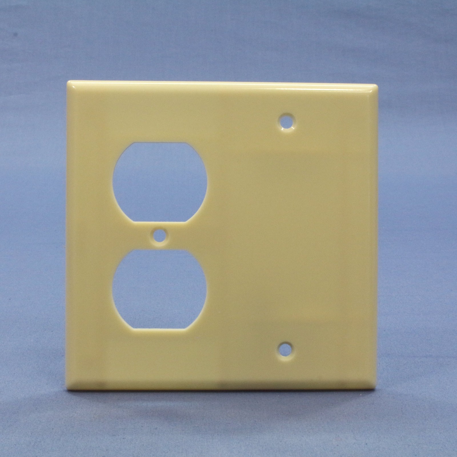 Leviton 86308 Ivory 2-Gang Blank Duplex Plastic X-Deep Wallplate Box Mount 25pcs