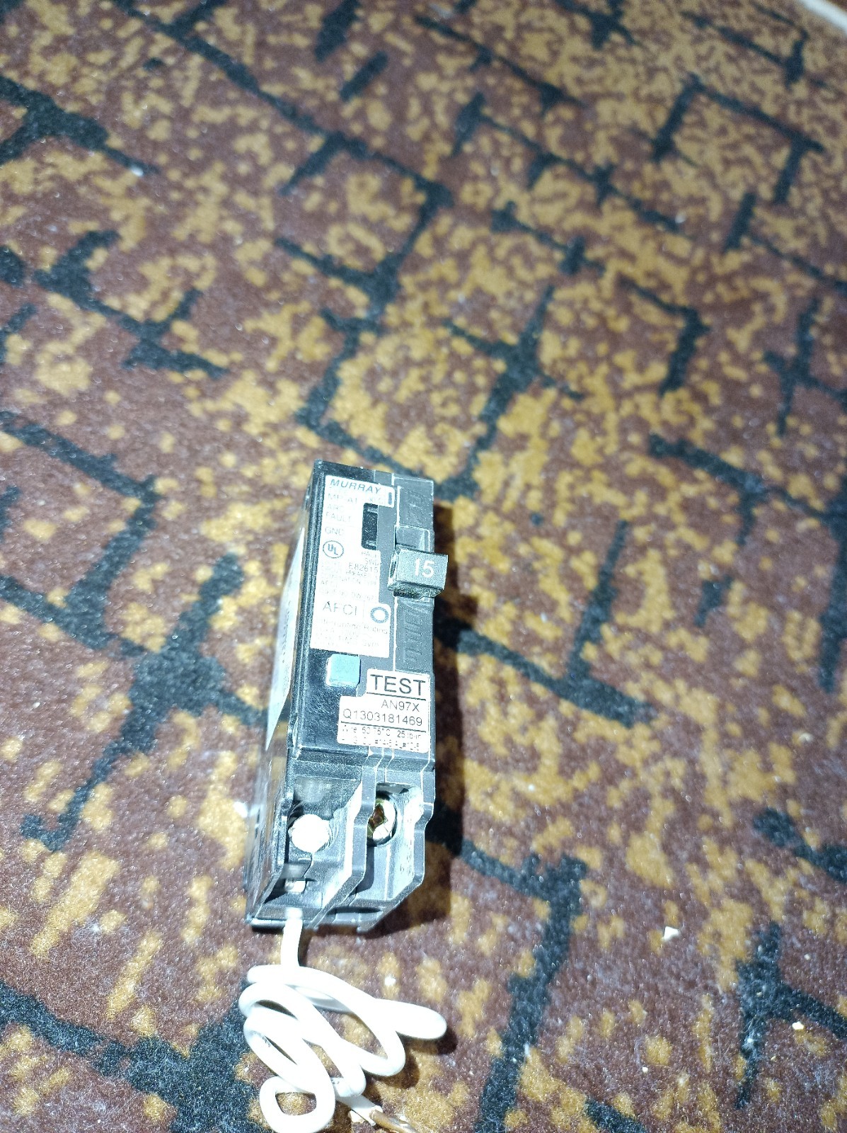 Murray MP115AF AFCI Circuit Breaker 15A Single Pole 120V UL Listed