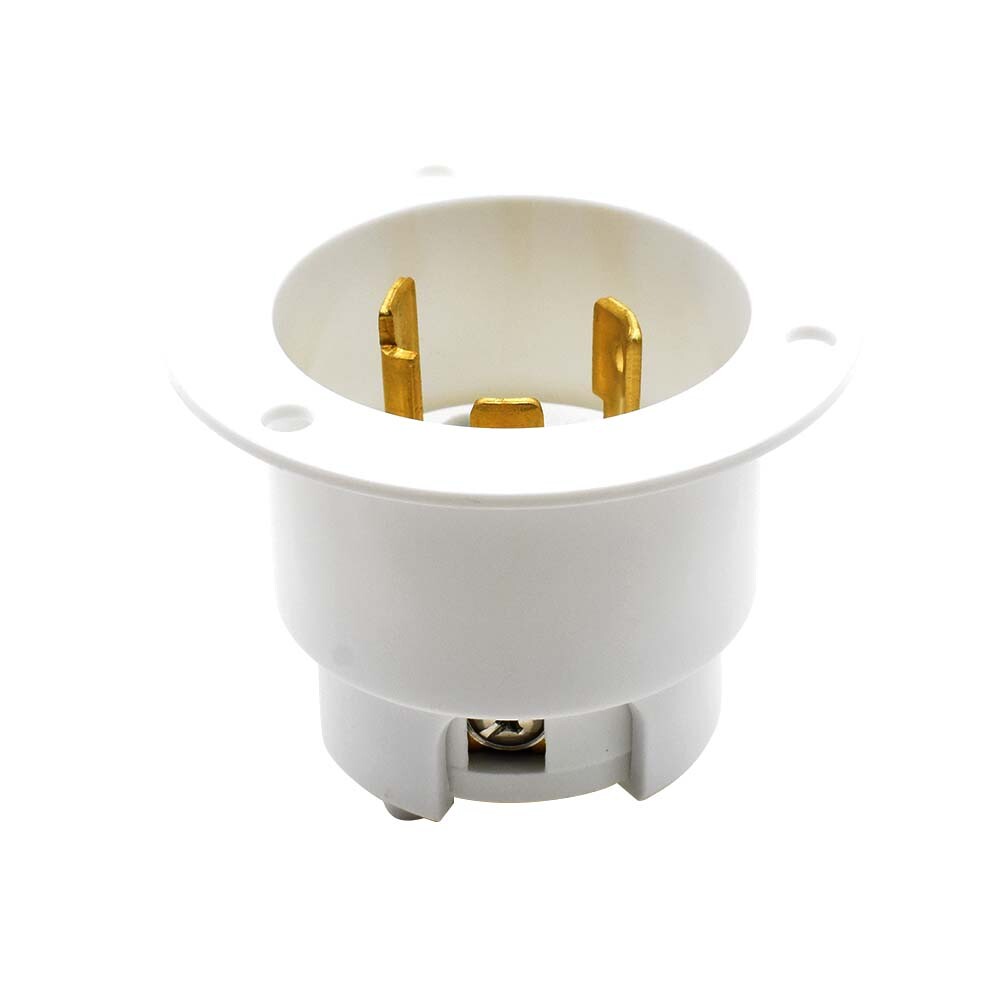 Twist Lock Flanged Inlet 3 Wire, 30 Amps, 125V, NEMA L5-30P – YGF168