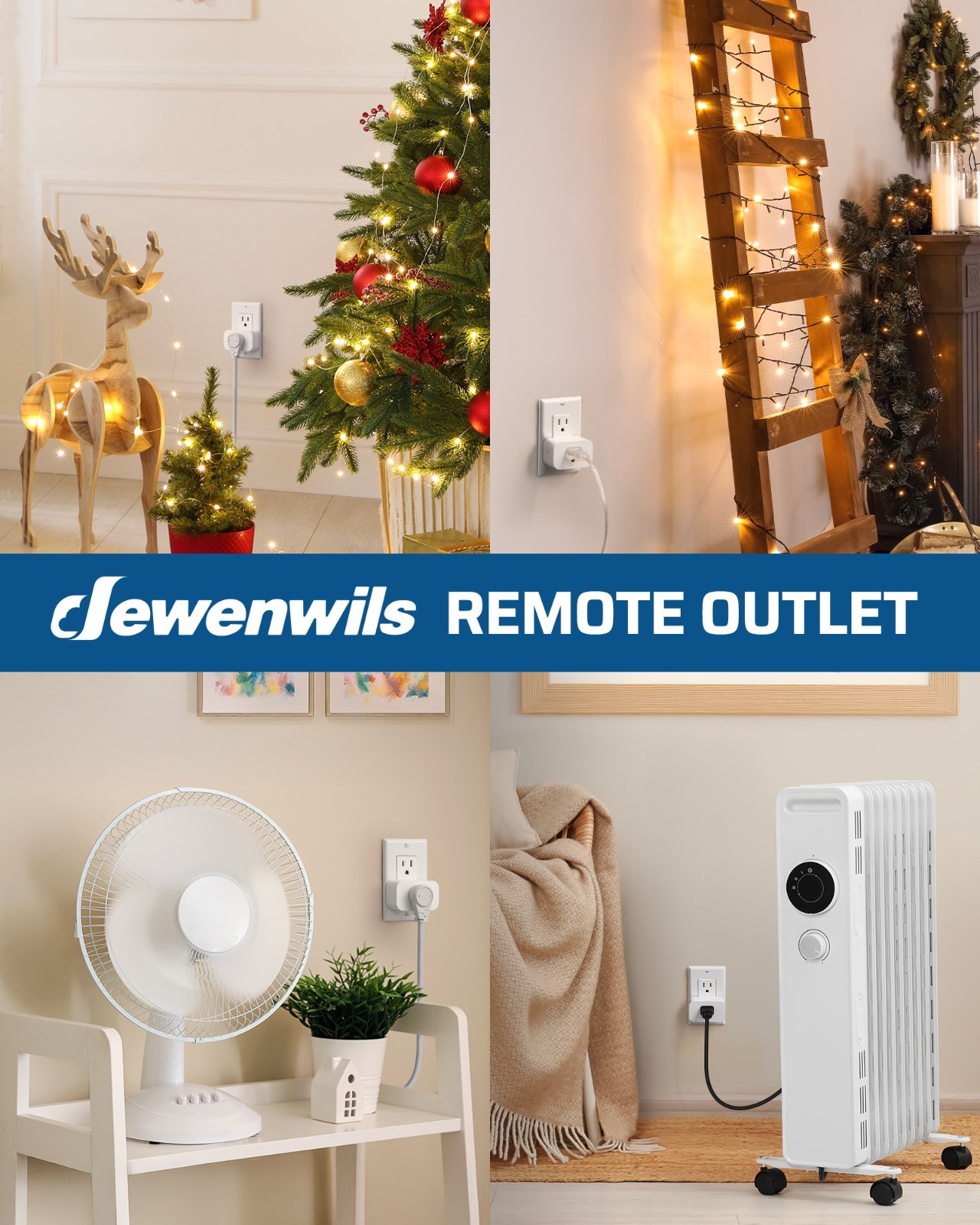 DEWENWILS Remote Control Outlet, Indoor Remote Outlet with 2 Remotes,15A/1875W