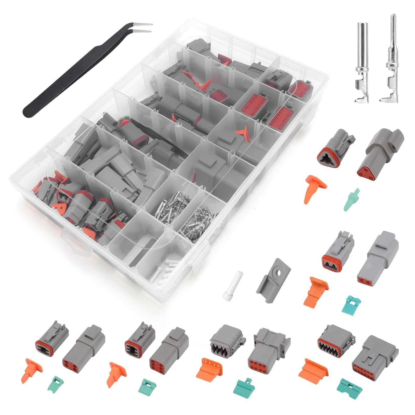 265Pcs Automotive Electrical Wire Connector Kit, 16-22 AWG Crimp Terminal Plu…