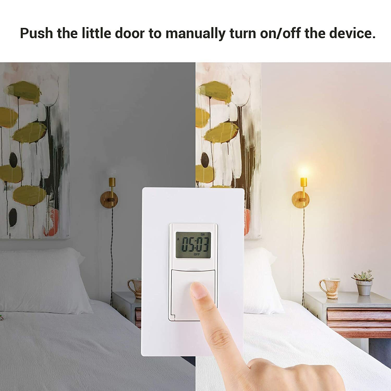 DEWENWILS 7 Day Programmable In Wall Timer Switch for Lights & Fans ETL