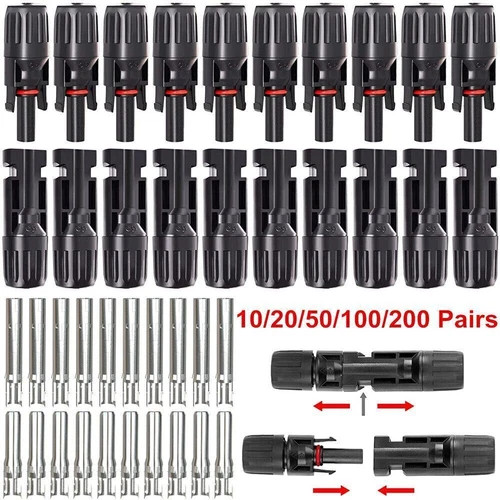 10-Set Solar Panel Connector Kit – Waterproof IP67 PV Cable Connectors