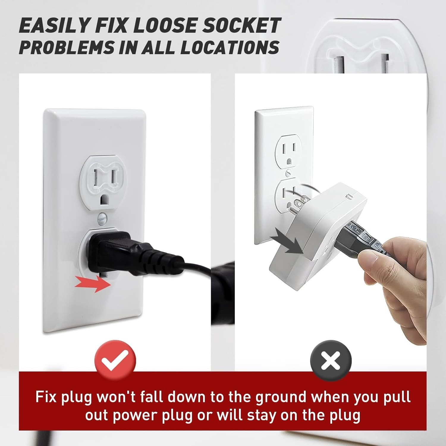 Universal Compatibility Loose Outlet Fix Plug – 30-Pack for Safe Electrical Use
