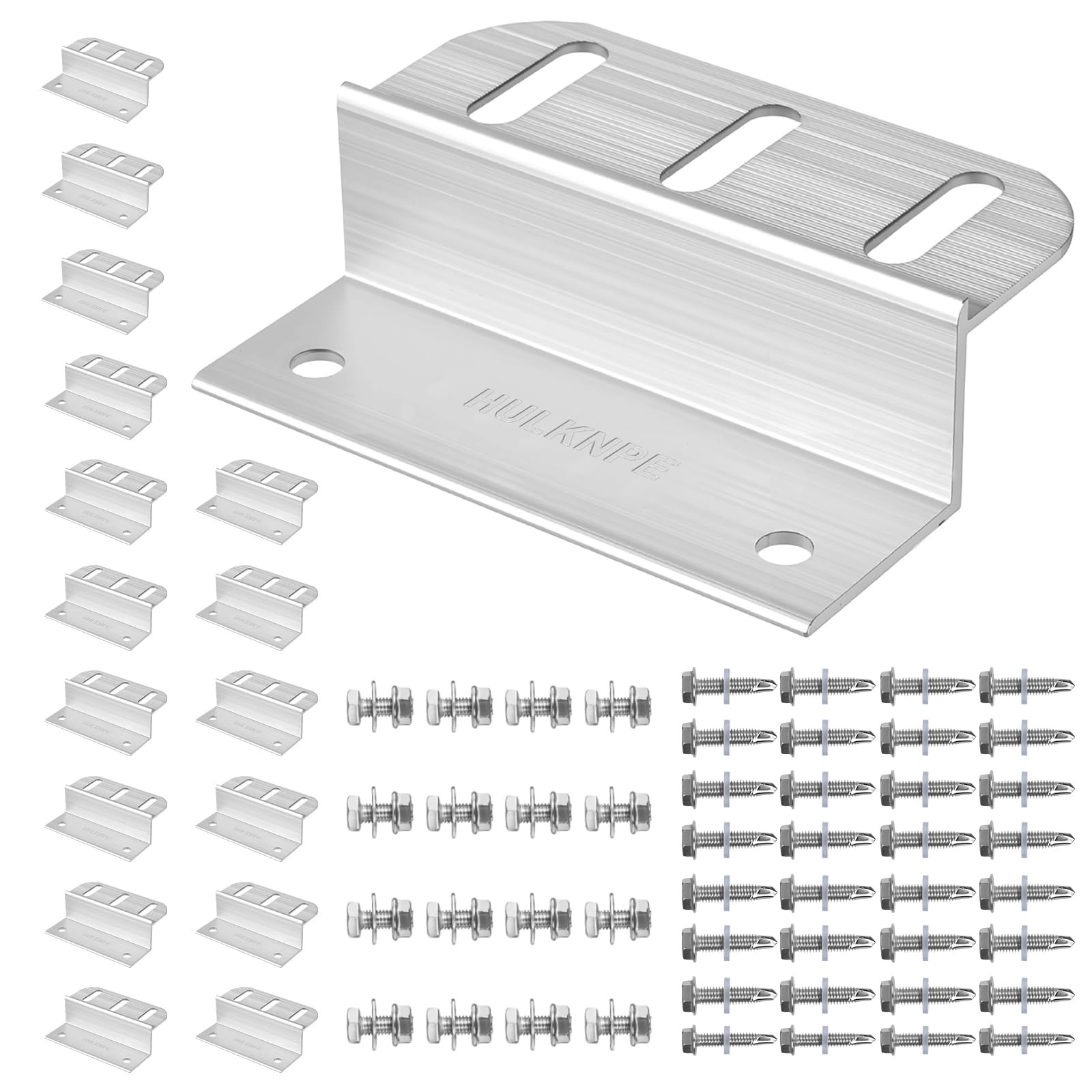 Z Brackets Solar Panel Mounting Kit (16 Pack) Heavy Duty Multi-Slot Aluminum …