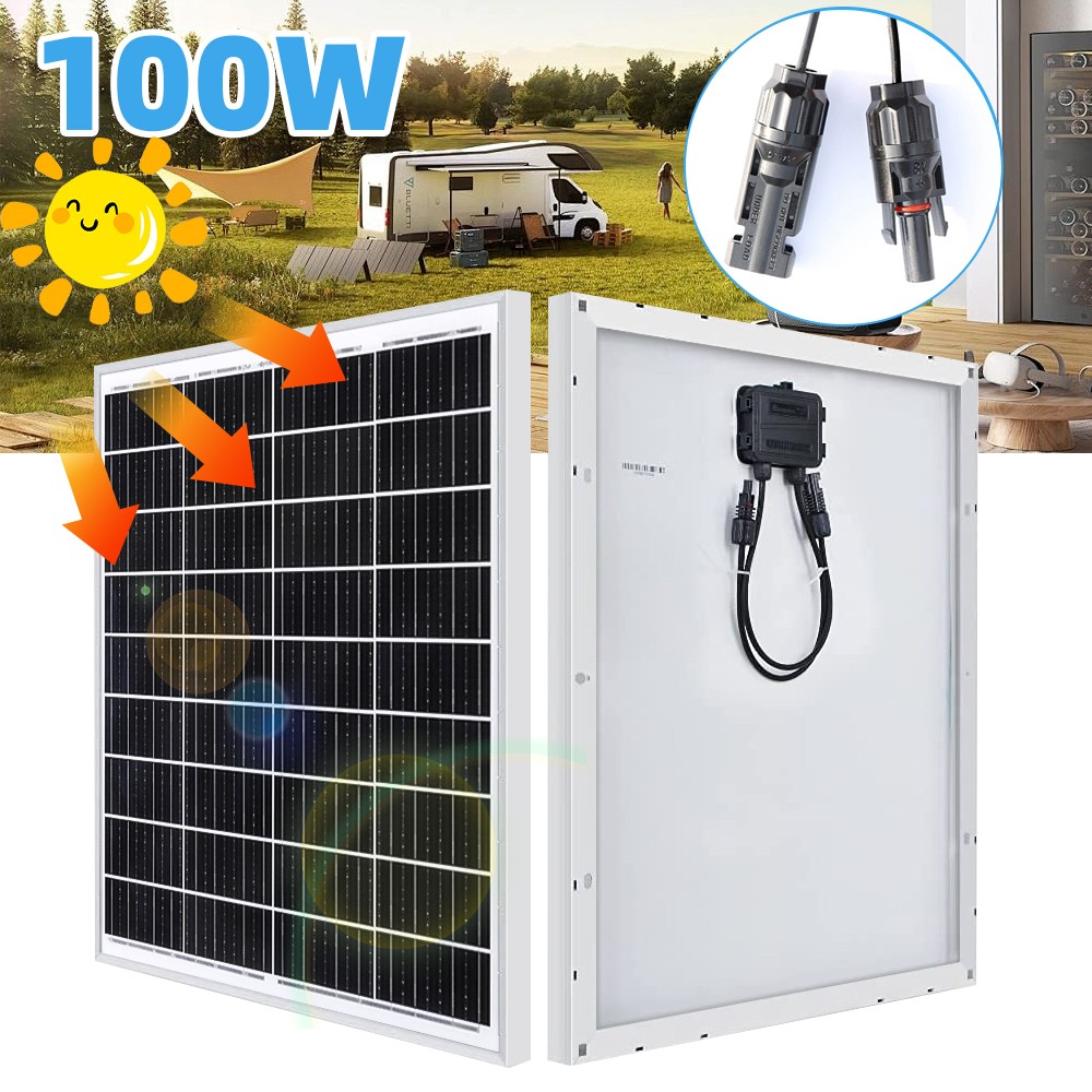 400W 100W Watt Solar Panel Monocrystalline PV Power 12V For Home RV Marine Car