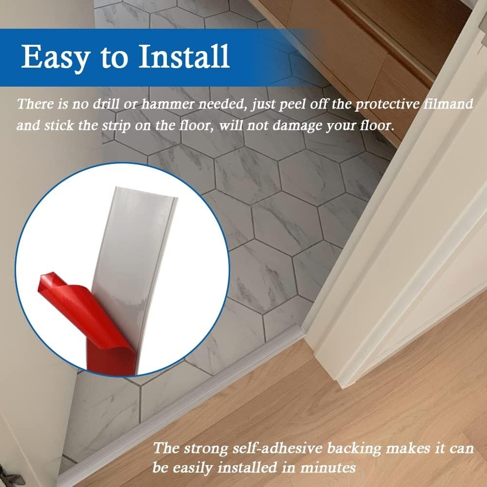 Durable Vinyl Flooring Transition Strip – Easy Install, 3.3Ft, Gray Wood Finish