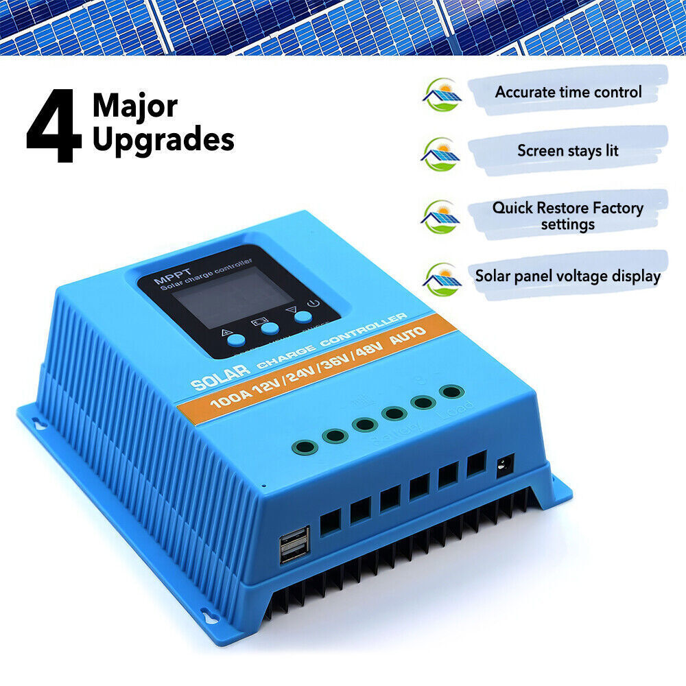 1PC 4800W 100A MPPT Solar Charge Controller 12V/24V/36V/48V Battery PV Regulator