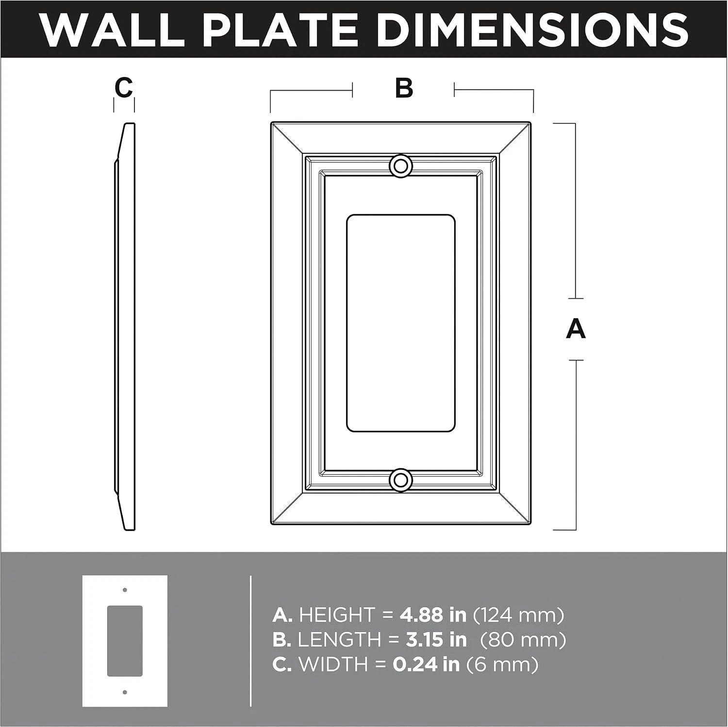 1-Pack Brushed Nickel Wall Plate: Stylish Protection for Single Outlets