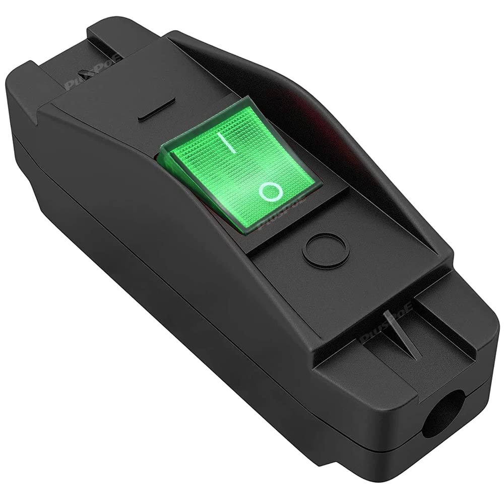Inline On/Off Cord Switch, 30A AC125V/250V Large 125V, 1Pack, Green
