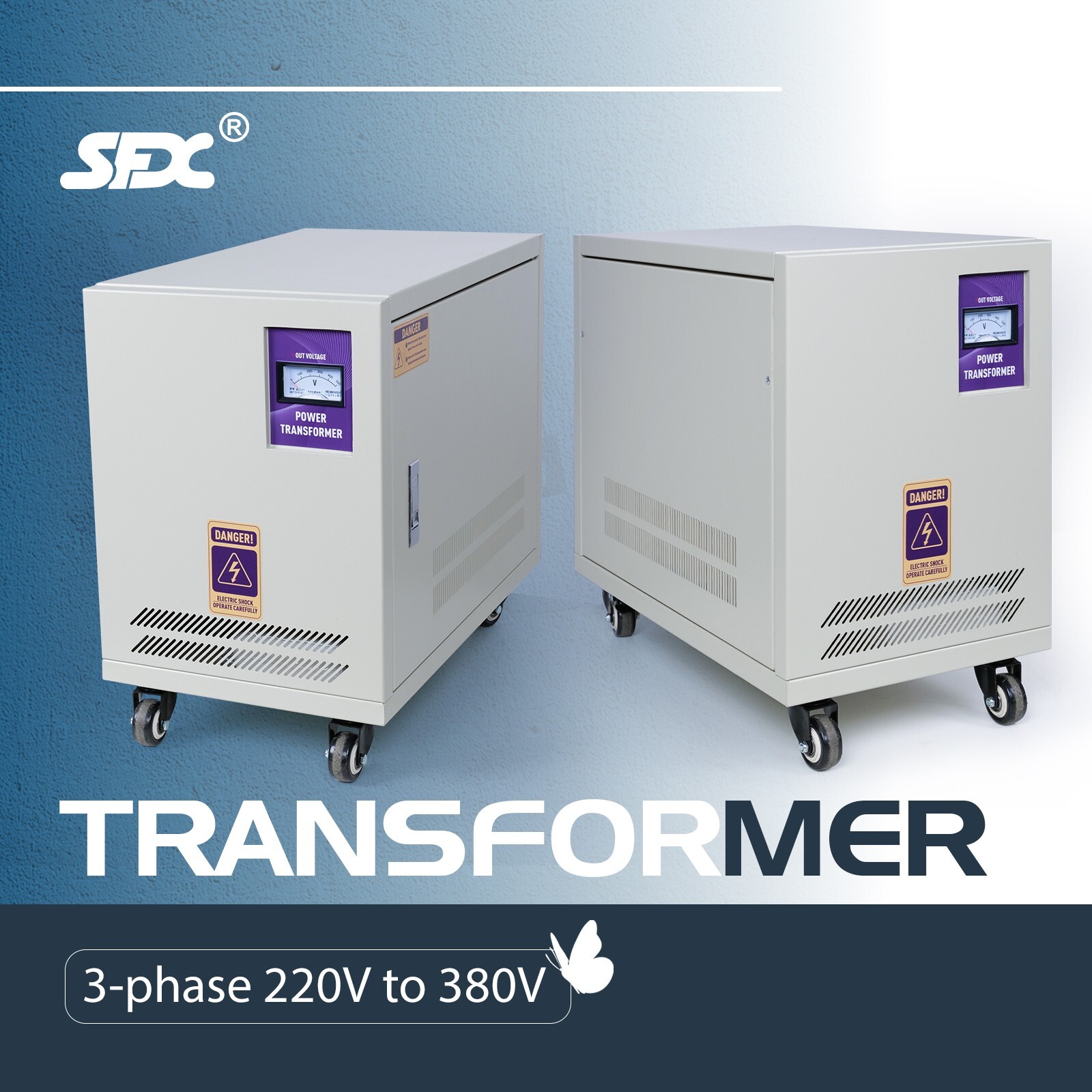 10KW 3-phase 220V to 380V Voltage Transformer Power Converter