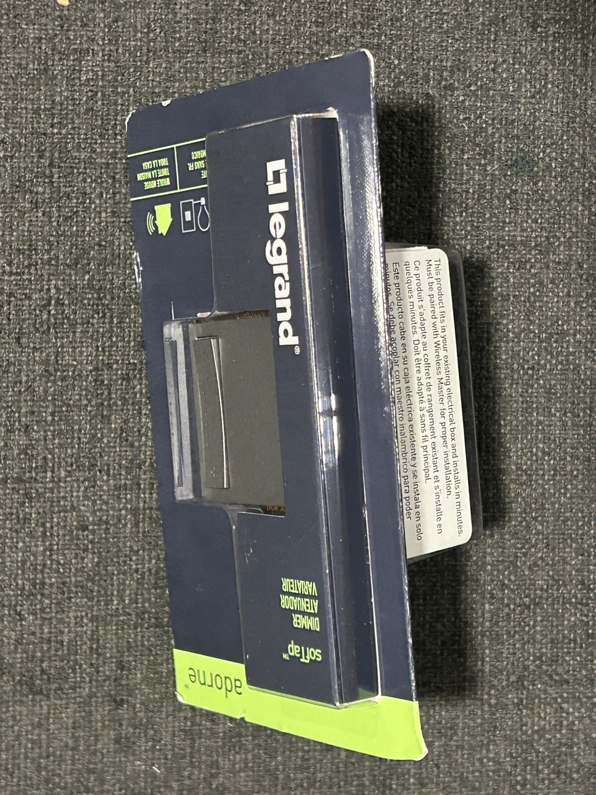NEW Legrand Adorne SofTap Wireless Remote Whole House Dimmer Switch ADTPRRM1