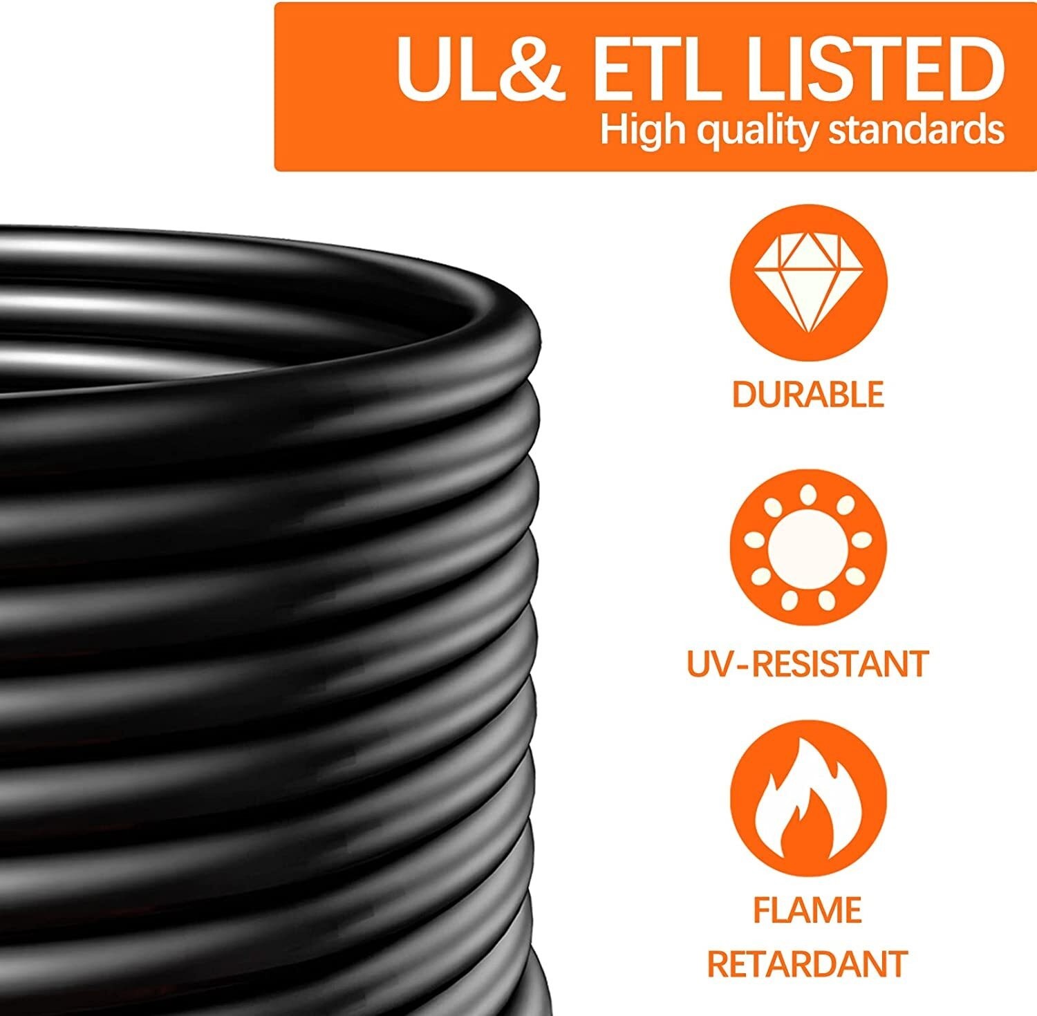 RV Extension Cord Power Cable 25/50 FT 50 AMP 90-Degree Twist Locking Cord