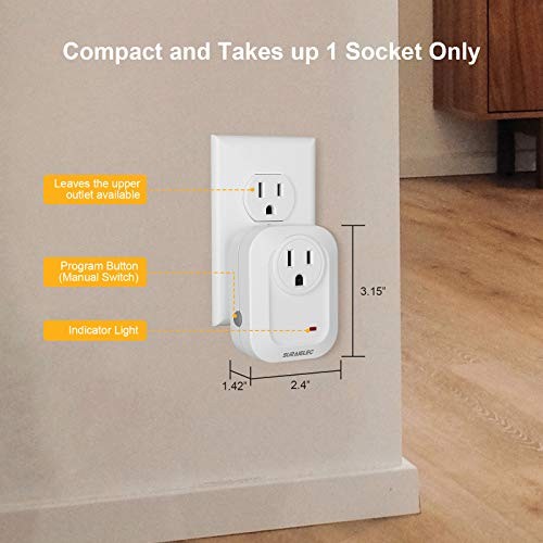 100ft RF Wireless Wall Switch Remote Control Outlet – No Wiring Needed