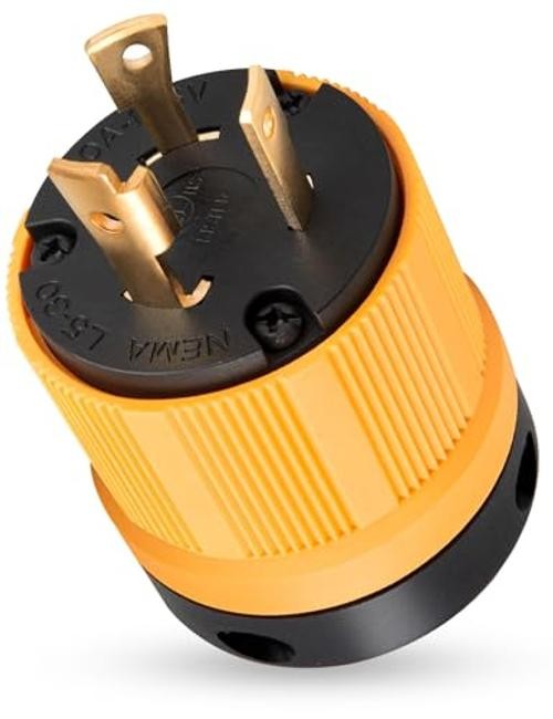 30A 125V NEMA L5-30P Generator Locking Plug UL Listed, 3 L5-30P Locking Plug