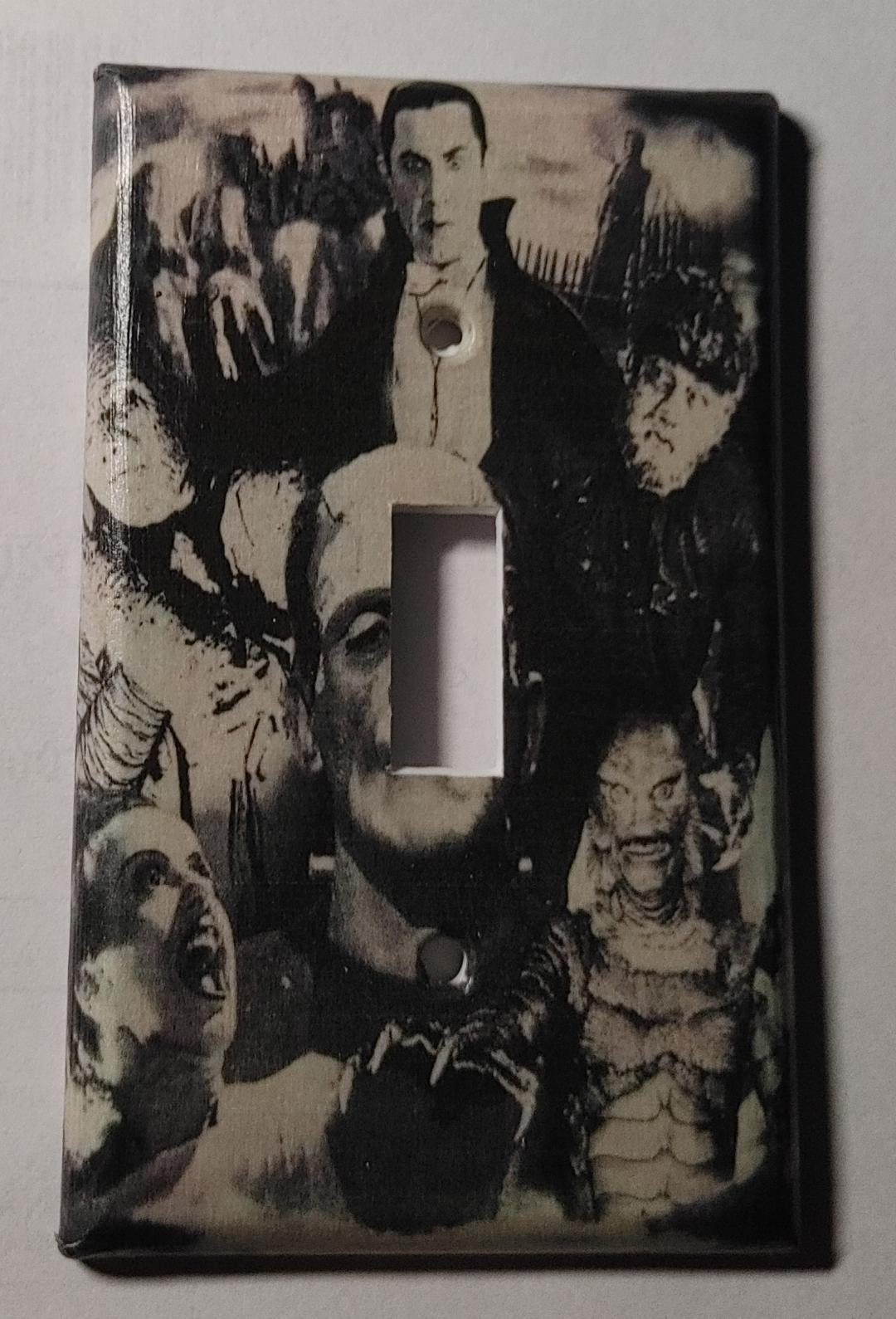 Custom Handmade Universal Monsters – Light Switch Covers Various Styles