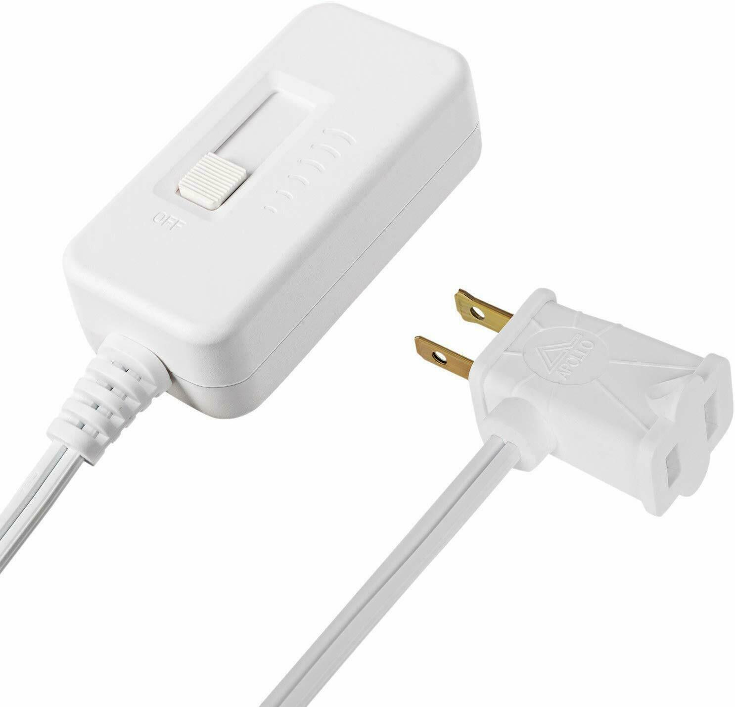 DEWENWILS Table Lamp Dimmer Switch Dimmable LED/CFL Lights 6.6 ft Cord White