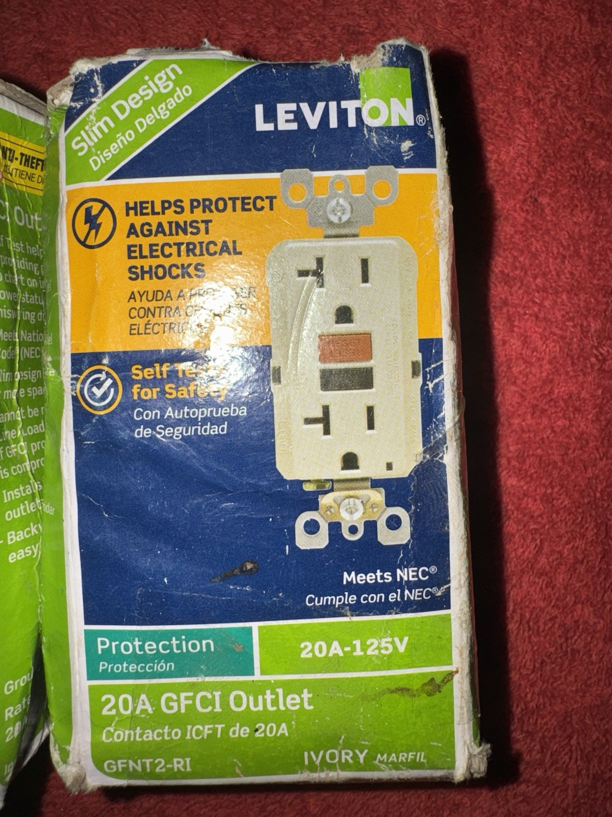 THREE LEVITON PROTECTION GFNT2-RW 20 AMP GFCI OUTLET 20A-125V Ivory NEW