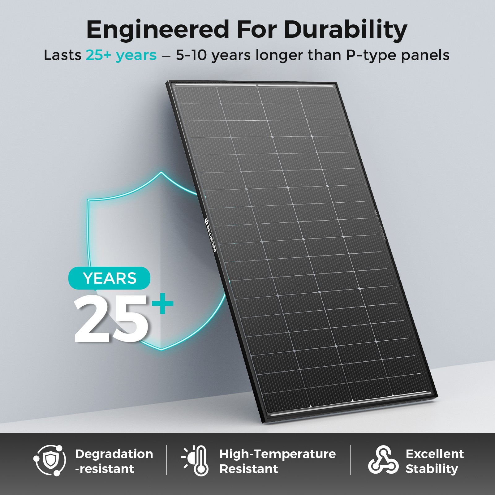 ECOBOSS 100W 200W 600W 1200W Bifacial Solar Panels N-Type 16BB Mono 25% Off-Grid