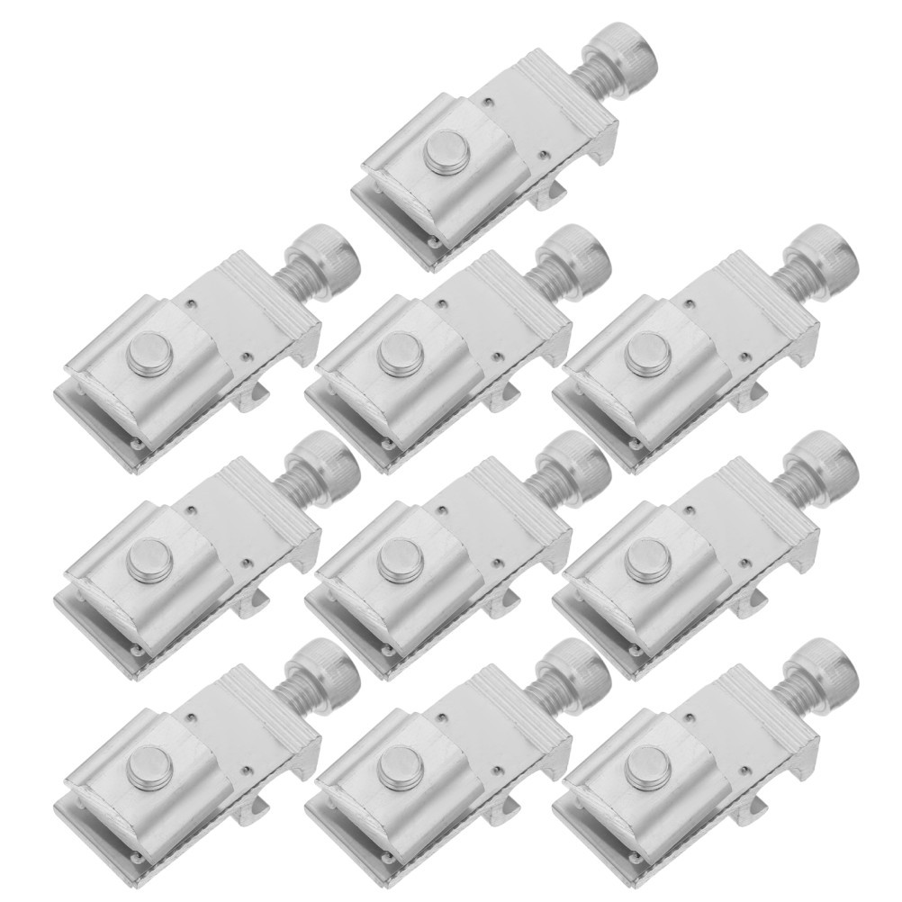 10Pcs Silver Aluminium Alloy Solar Cable Ground Terminal Connectors for Home