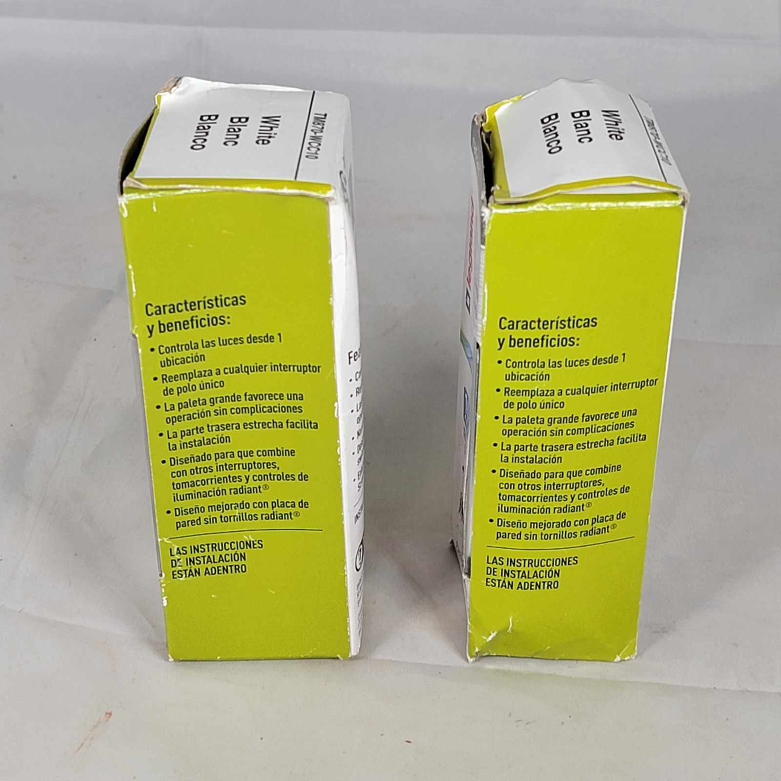 Legrand Radiant 15A 120V Paddle Light Switch Single Pole White NEW (Lot of 2)
