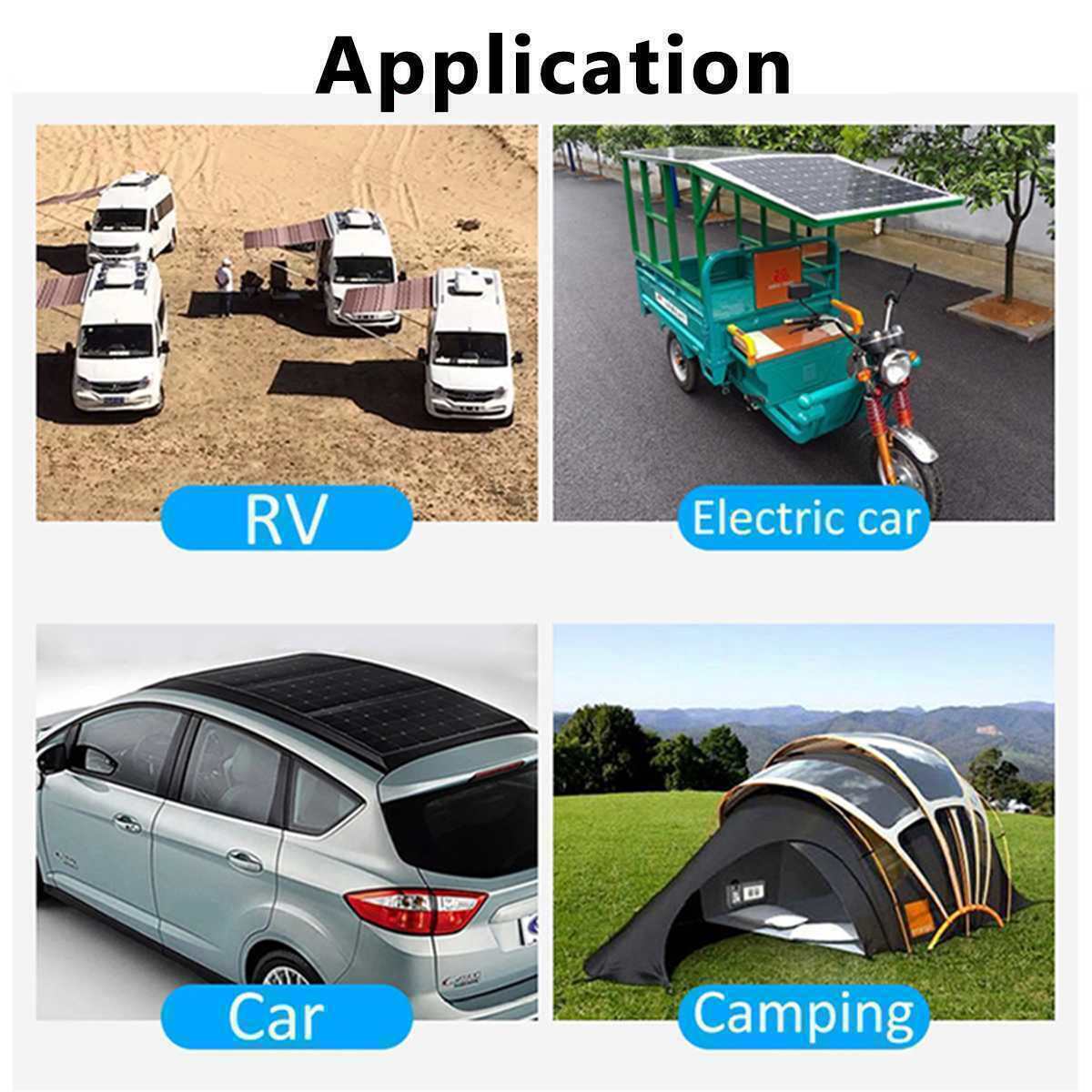 200W Solar Panel 12 Volt Trickle Battery Charger For Caravan Car Van Boat Kits