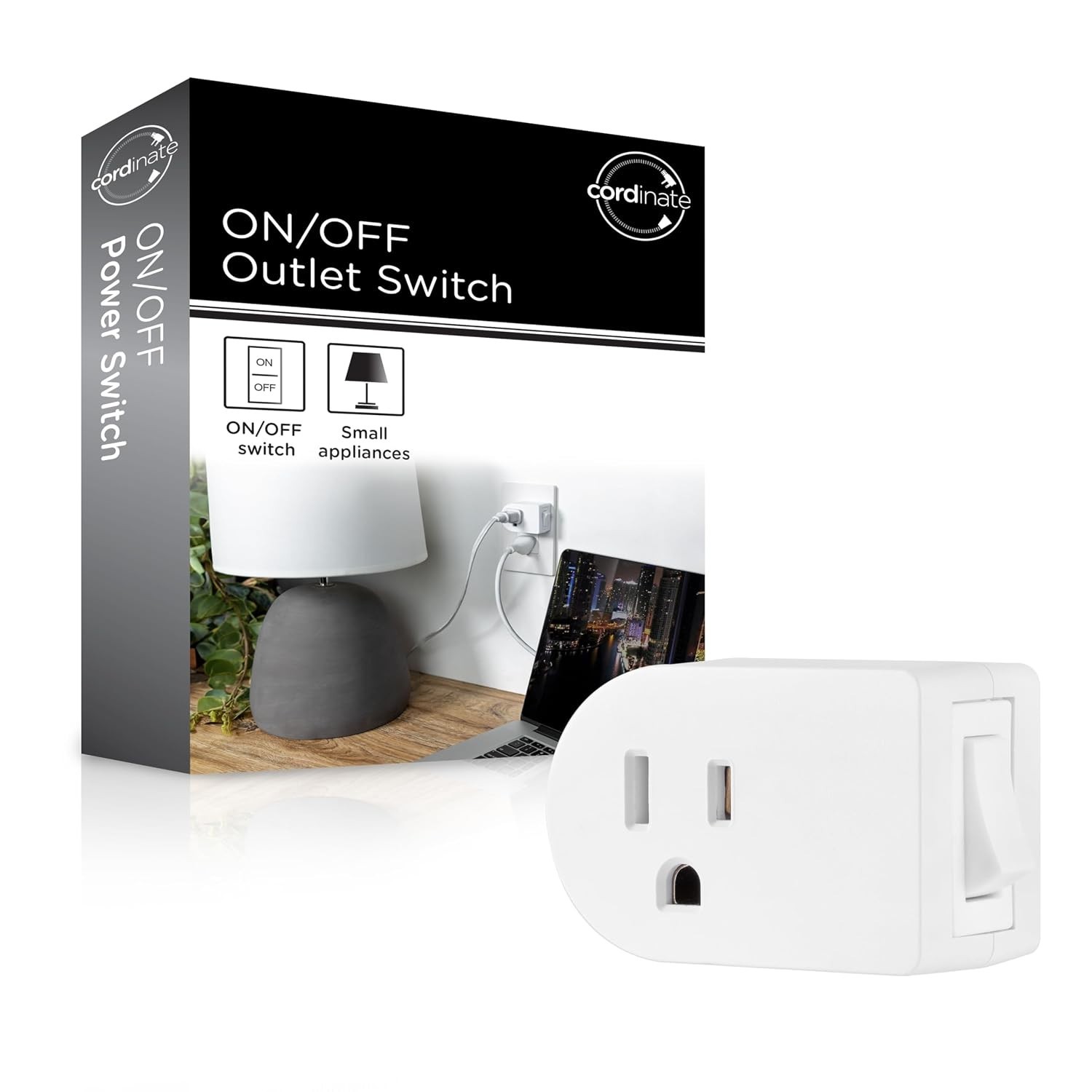 Elegant Plug-In Power Switch with Energy Saving Features for Appliances (1 Pack)