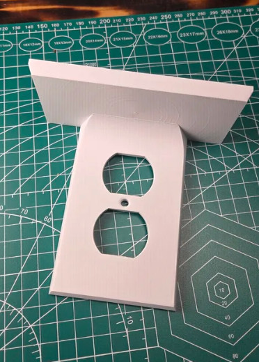 Outlet Shelf White SANUS Outlet Cover With A Shelf