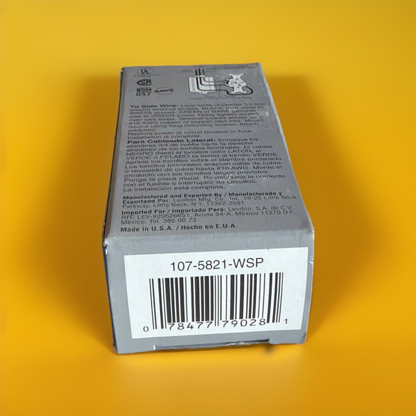 🔥 1 Unit ~ Leviton 5821-WSP Pro Grade Grounding Single Outlet Receptacle🔥