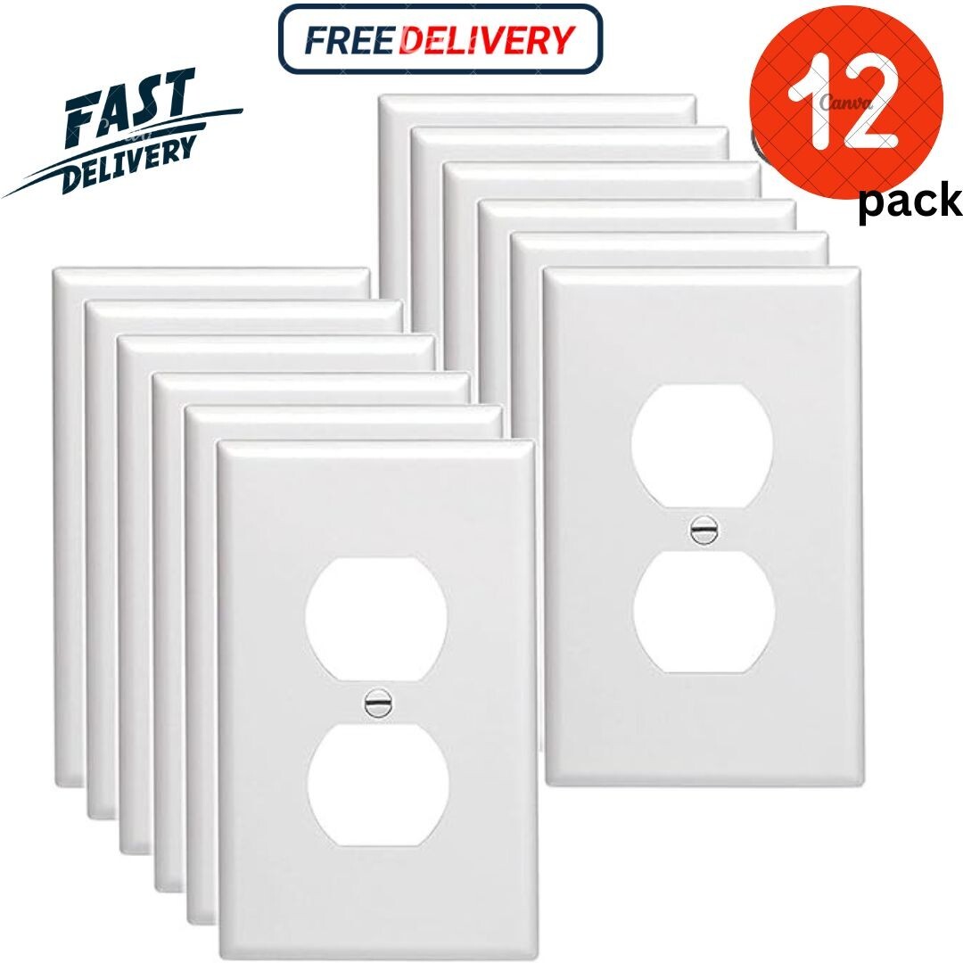 Outlet Covers Wall Plates – Electrical Outlet Covers12-Pack Standard Size Best