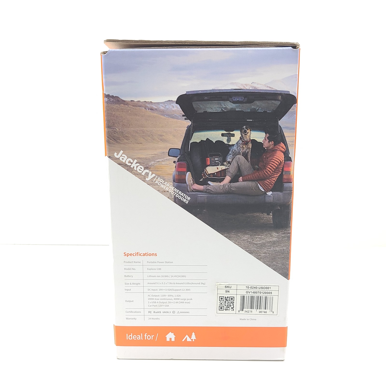 Jackery Solar Panel Power Generator Station 240Wh Backup Battery PTB021 NEW